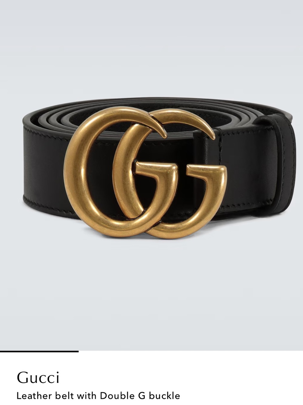 Gucci leather belt with Double G buckle-authentic purchased at Nordstrom